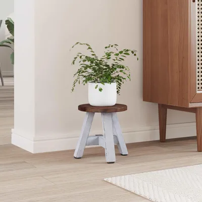 Produktbild von Hochwertigen Möbel Hocker - Braun Hocker Natur 22x22x24cm Mahagoni Holz NEU8000030