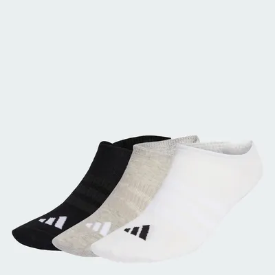 Produktbild von adidas Unisex Thin&Light Sportswear No Show Socks 3 Pair Pack, medium grey heath