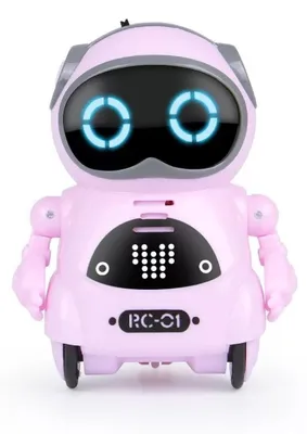 Produktbild von Zimilo Interaktiver Taschenroboter für Kinder, mit Sprachdialog, Tanz- und Singfunktion, Automatischem Schlafmodus, Lernen und Unterhaltung, Rosa