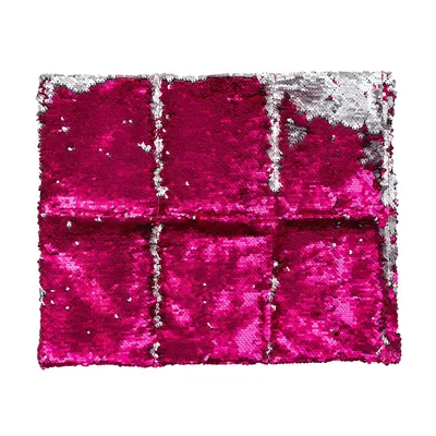 Produktbild von Sensory Owl Gewichtskissen Schoßkissen 30x40 cm 4kg Pailletten Rosa Silber Therapiekissen Stressabbau ADHD Autismus
