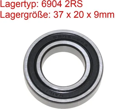 Produktbild von Lager Kugellager 6904-2RS 20x37x9mm von CIT