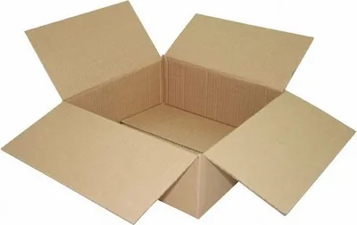 Produktbild von 2x Faltkarton 350x350x130mm 1-wellig braun