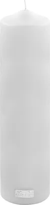 Productafbeelding van Fink KAARS, metalen stompkaars, paraffine, wit, hoogte 30 cm, diameter 8 cm. Hoogte: 30,00 cm. Diameter: 8,00 cm. Artikelnummer: 123839