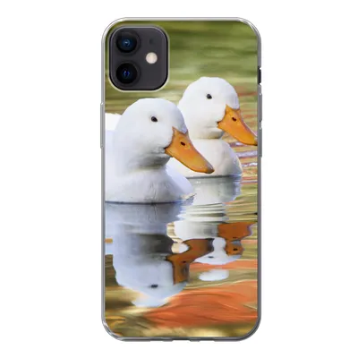 Produktbild von MuchoWow® Handyhülle Schutzhülle Hülle für iPhone 12 mini Enten - Wasser - Spiegelung - Familie Silikon Softcase Handy Hülle - Bild