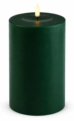 Immagine prodotto di Candela LED Deluxe Homeart con funzione timer verde scuro