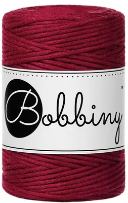 Immagine prodotto di Spago per macramè Bobbiny, 1,5 mm, 100 metri, colore rosso velluto