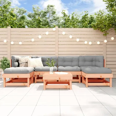Produktbild von "2026 Promotion" 7-tlg. Garten-Lounge-Set - Sitzgruppe - Massivholz Douglasie - Gartenmöbelset CC9815