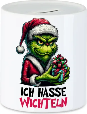 Produktbild von Ich hasse Wichteln Spardose Weihnachtshasser Ironie Christmas Fun