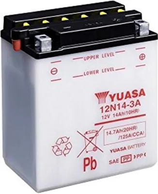 Zdjęcie produktu dla Akumulator YUASA 12N14-3A14 AH