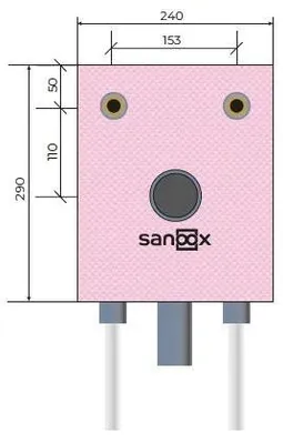 Image de Boîtier de raccordement pour évier SANOOX, court, pour maçonnerie, Radopress DA16, Polokal DN50, 1 pièce.