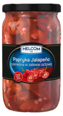 Zdjęcie produktu dla Papryka Jalapeno czerwona w zalewie octowej 680 g Helcom