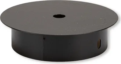 Produktbild von Baldachin, 1-flammig, Lampenbaldachin mit Zugentlastung, schwarz, Ø 100 mm, H: 25 mm