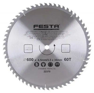Immagine prodotto di Lama per sega FESTA 22370 SK 600/4.5/30mm 60T