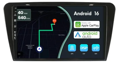 Obrázok produktu pre [4G+64G] Autorádio s Androidom 16, GPS navigáciou, CarPlay, 10,1 palca