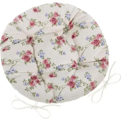 Produktbild von DITA rundes gestepptes Sitzkissen - Durchmesser 40 cm - Creme,Rosa,Grün