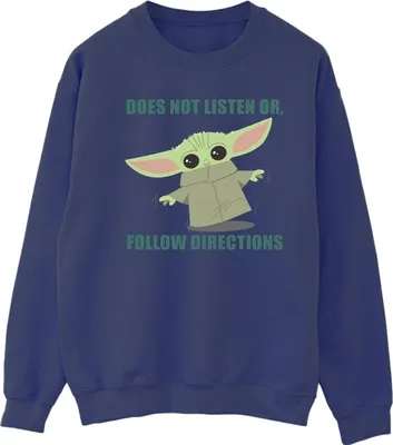 Produktbild von Star Wars - "The Mandalorian Does Not Listen" Sweatshirt für Damen BI39537 (L) (Marineblau)