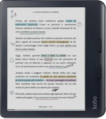 Produktbild von Kobo Libra Color Schwarz & Stift-Bundle