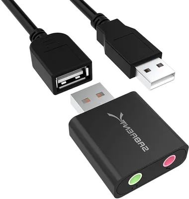 Productafbeelding van USB Externe Stereo Geluidsadapter voor Windows en Mac - Plug & Play