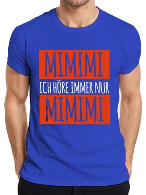 Immagine prodotto di MIMIMI Sento sempre e solo l'umorismo di Mimimi che dice Sarcasmo infastidito Maglietta da uomo, Blu, S