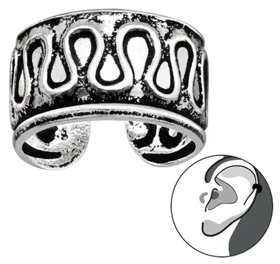 Produktbild von Ohrklemme Silber 925: Ear Cuff Ohrring ohne Loch tragbar Modell 4