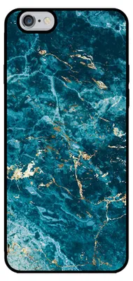 Produktbild von Smartphonica Handyhülle für iPhone 6/6s Plus mit Marmordruck - TPU-Hülle mit Marmordesign - Blau