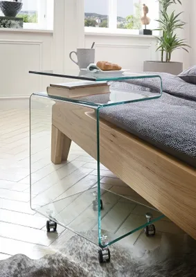 Obrázek produktu pro Beistelltisch >Vigo< in Klarglas, Glas - 42x68x37cm (BxHxT)