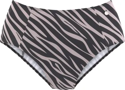 Produktbild von LASCANA Highwaist-Bikini-Hose Kaa schwarz-bedruckt Größe 36