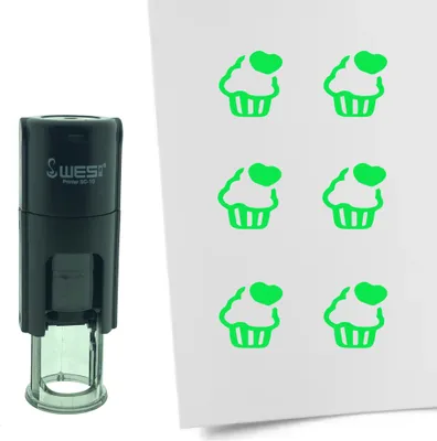 Obrázek produktu pro CombiCraft Stamp Cupcake 10mm kulatý - zelený inkoust
