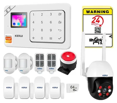 Immagine prodotto di Sistema di allarme, comando wireless, compatibilità con assistenti vocali, set di allarme 9, spina UE-b