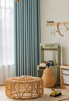 Imagen del producto de Cortinas opacas con ojales, juego de 2