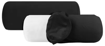 Produktbild von Set mit 2 Baumwollkissenbezügen – Jersey – schwarz, ca. 40 x 15 cm