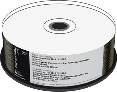 Produktbild von MediaRange BD-R Dual Layer 50GB 6x voll bedruckbar 25pcCakeb