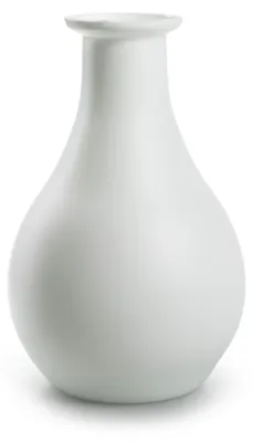 Produktbild von Jodeco Blumenvase Theresa - matt weis - umweltfreundliches Glas - 15 x 25 cm - Gefasform