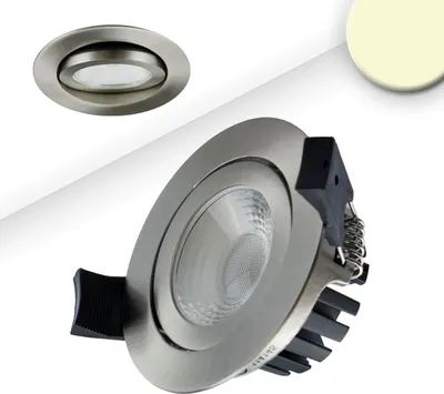 Produktbild von ISOLED LED Einbaustrahler, silber, 8W, 60°, rund, warmweiß, IP65, dimmbar