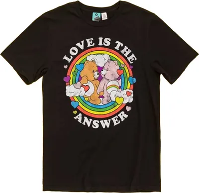 Produktbild von Care Bears - "Love Is The Answer" T-Shirt für Herren/Damen Uni TT367 (M) (Schwarz)
