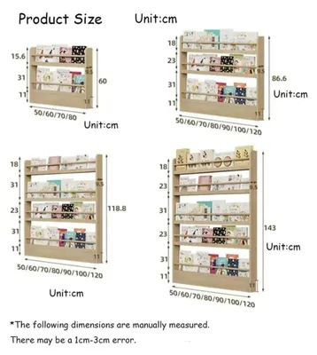 Obrázok produktu pre Masívna knižnica, rozmery 60x10x143 cm, organizér do domácnosti alebo kancelárie