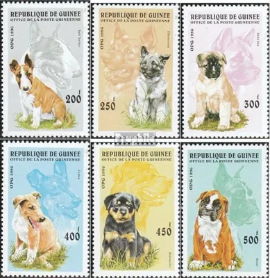 Produktbild von Briefmarken Guinea 1996 Mi 1596-1601 (kompl.Ausg.) postfrisch Hunde