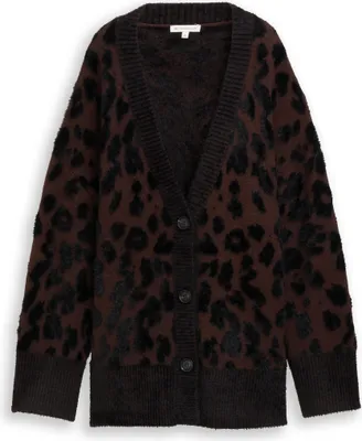 Produktbild von Oversize Cardigan mit Leo-Muster
