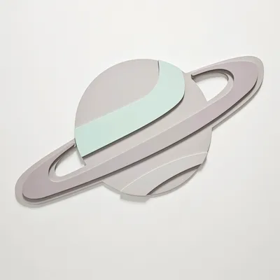 Zdjęcie produktu dla KiddyMoon dekoracja ścienna relief 3D ozdoba pokoju dziecka materiał MDF, wzór saturn