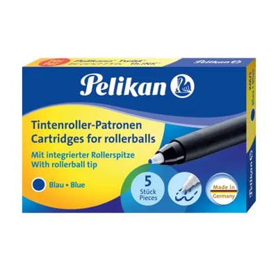 Zdjęcie produktu dla Pelikan inktpatroon 4001, Niebieski, Średni, Długopis kulkowy, 10 szt., Pudełko, Niemcy