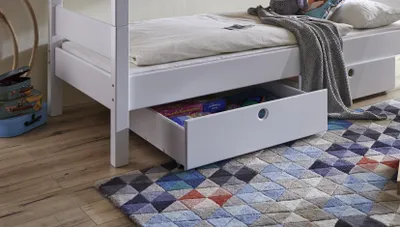 Produktbild von Relita - Schubladen Set zu Etagenbett Stefan Buche massiv weiß lackiert, Stabverleimt