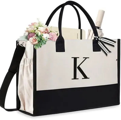 Imagen del producto de Ibenzoa® Robuste: Bolso de lona resistente, espacioso, para mujer, de 43 x 16 x 33,5 cm, con costuras reforzadas y correa de hombro ajustable