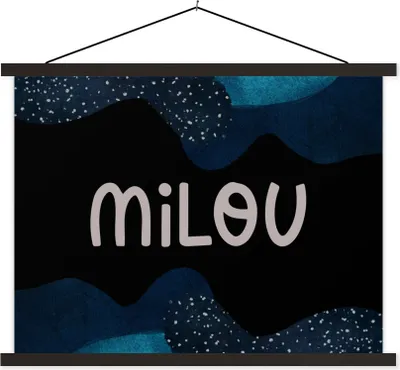 Produktbild von MuchoWow® Textilposter Milou - Pastell - Mädchen 150x113 cm mit schwarzem Rahmen - Wohnzimmer
