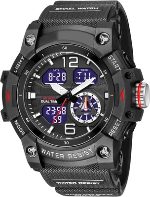Produktbild von findtime Militär Herrenuhr Digital Analog, 5ATM Wasserdicht, LED, Kalender Wecker Stoppuhr, Tactical Outdoor Sportuhr
