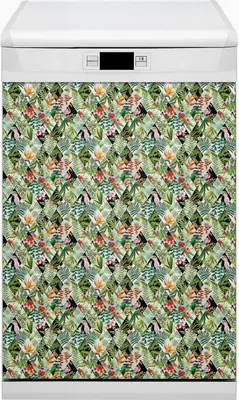 Produktbild von Magnete  Küche Magnetmatte Magnet für Spülmaschine Abwaschbar Nachbildung 45x80 cm  - Blumen und Vögel