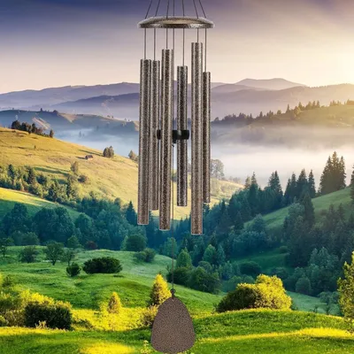 Immagine prodotto di Carillon a vento con 6 tubi, 81,3 cm, decorazione per il giardino, strumento musicale a vento
