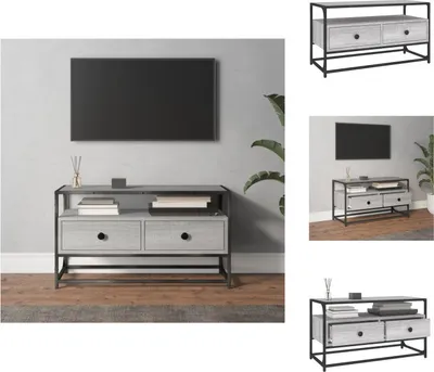 Immagine prodotto di vidaXL Mobile TV grigio Sonoma 80x35x45 cm in legno - Mobili TV