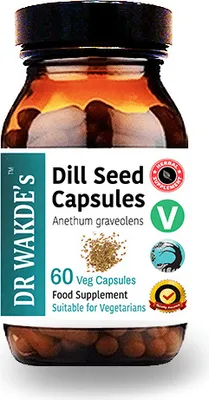 Immagine prodotto di Capsule di semi di aneto (Anethum graveolans) di DR WAKDE | 60 Capsule Vegi | Integratore Ayurvedico | Vegano | 100% Erbe | Sconti in quantità | Spedizione in giornata