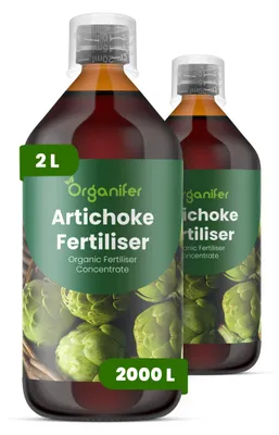 Obrázek produktu pro Artičoka Tekuté Hnojivo 2x1 L – 2-1-8 NPK – Pro Zeleninu & Rostliny – Pro Silný Růst & Velké Púčiky – Podporuje Kořeny & Vitalitu – Organifer