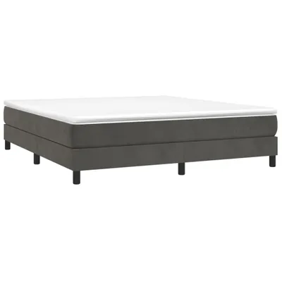 Produktbild von Boxspringbett mit Matratze Dunkelgrau 180x200 cm Samt